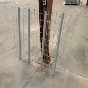 Individual inset-style wire deck with support channels, photographed at the Jonesboro warehouse.